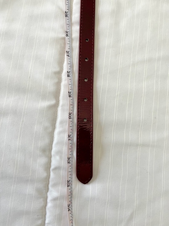 Sezane Livie Belt Polished Burgundy. Size 75 NWOT main image 7